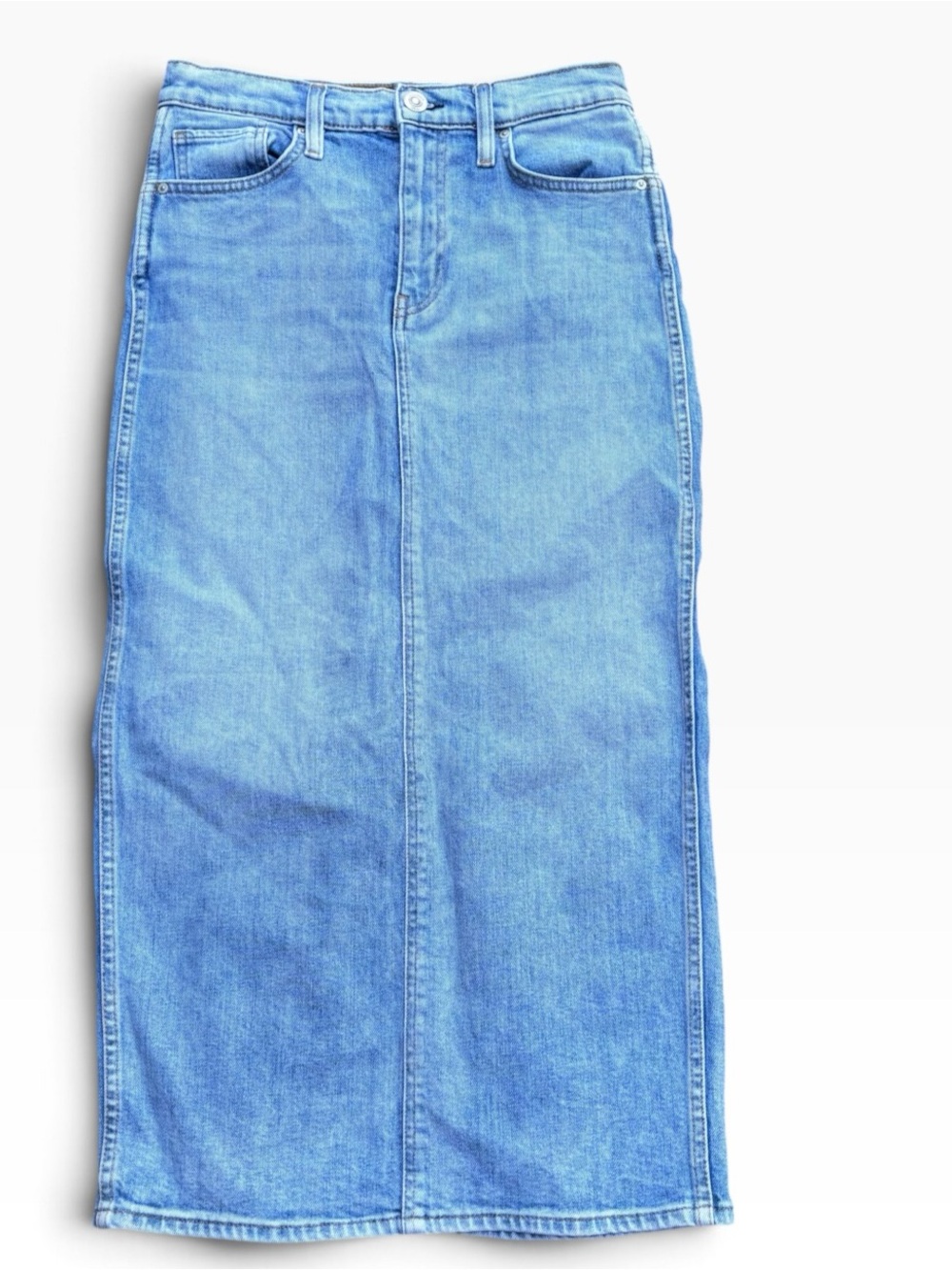 Hudson Jeans Paloma Light Blue Straight Denim Skirt